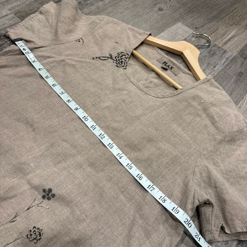 Flax Women's Linen Short Sleeve Top - Picture 3 of 6